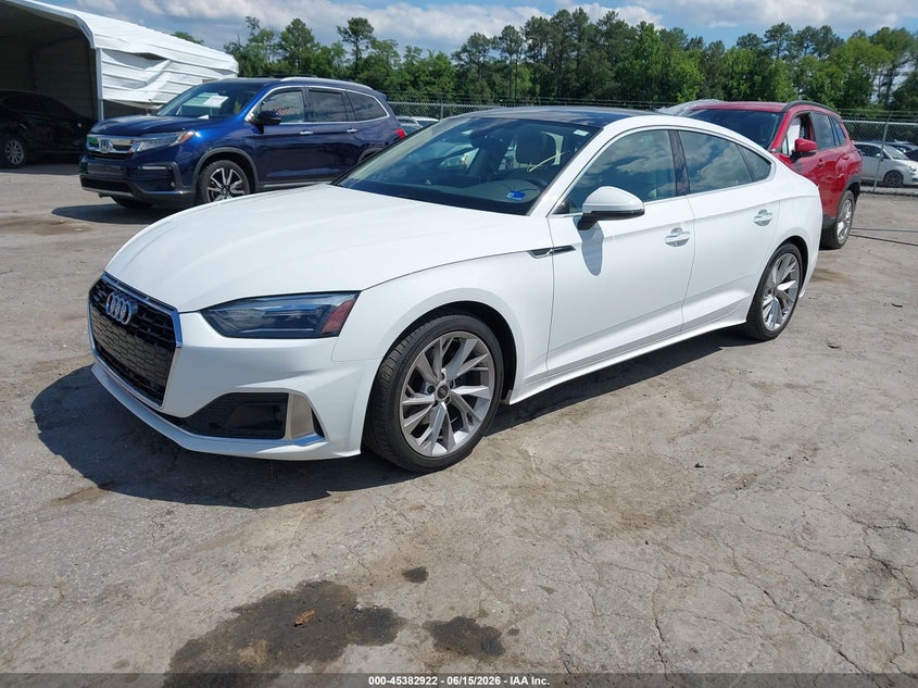 Vin: wauabcf56na014521, lot: 45880917, audi a5 sportback premium 40 tfsi quattro s tronic 20222