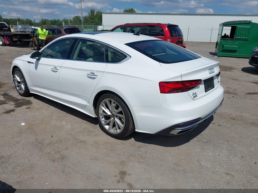 Vin: wauabcf56na014521, lot: 45880917, audi a5 sportback premium 40 tfsi quattro s tronic 20223