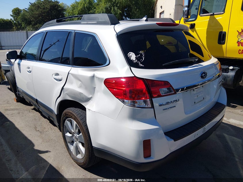Vin: 4s4brdkc6b2377819, lot: 45881146, subaru outback 3.6r limited 20113