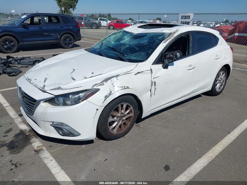 Vin: 3mzbm1l75gm264279, lot: 45881444, mazda mazda3 i touring 20162