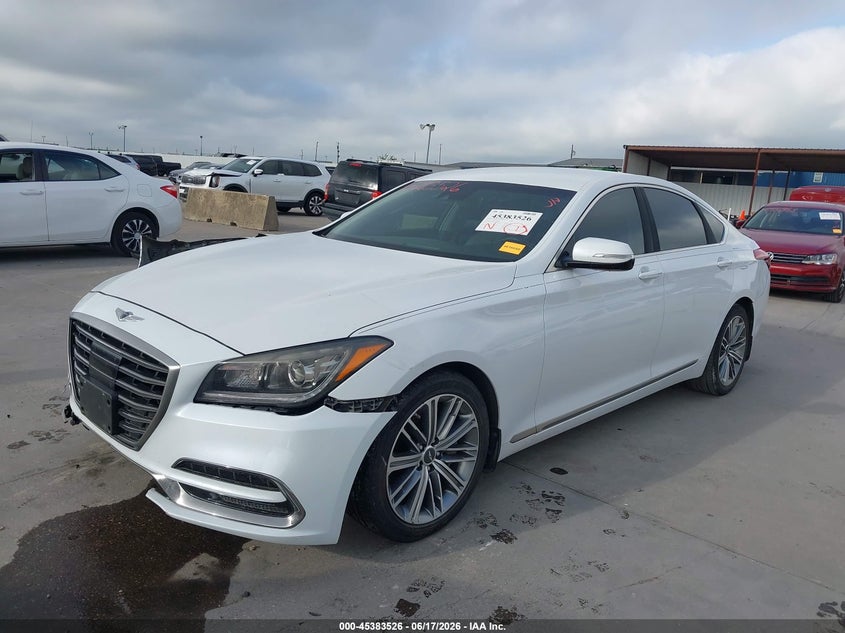 Vin: kmhgn4jexju224061, lot: 45881521, genesis g80 3.8 20182