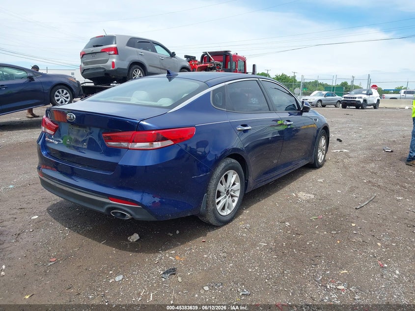 Vin: 5xxgt4l37hg177772, lot: 45881634, kia optima lx 20174