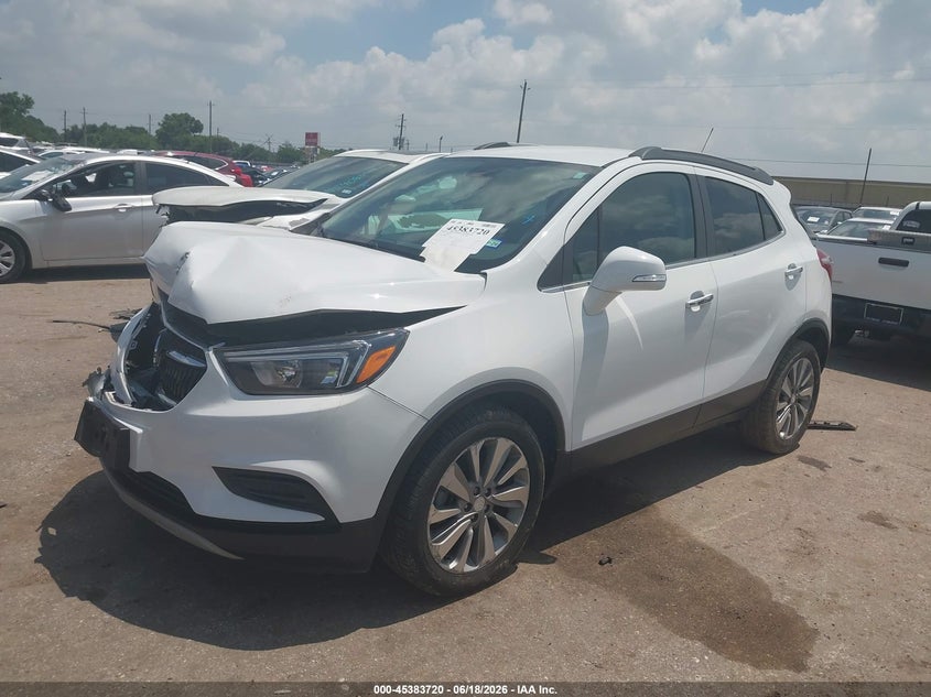 Vin: kl4cjasb3kb726421, lot: 45881715, buick encore fwd preferred 20192