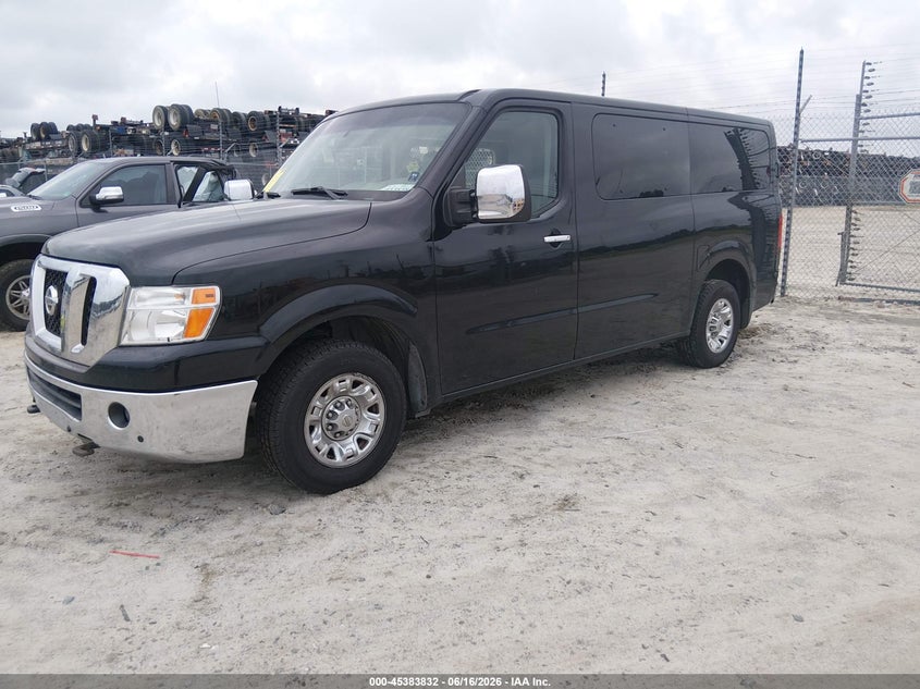 Vin: 5bzaf0aaxfn850143, lot: 45881827, nissan nv passenger nv3500 hd sl v8 20152