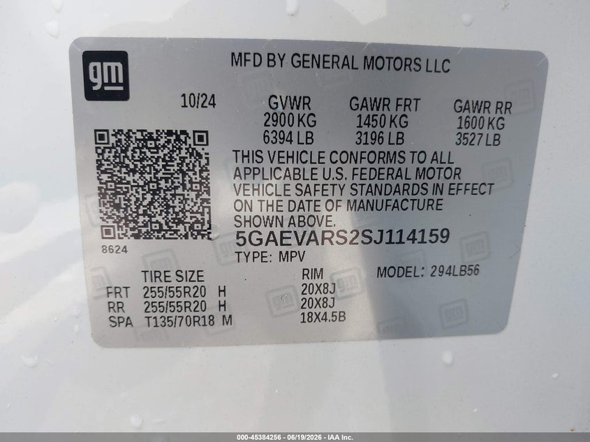 2025 BUICK ENCLAVE SPORT UTILITY VEHICLE 2.5L I-4 DI, DOHC, VVT, TURBO, 328HP