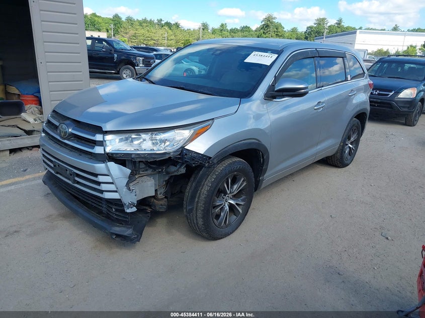 Vin: 5tdzarfh9hs023503, lot: 45882406, toyota highlander le 20172