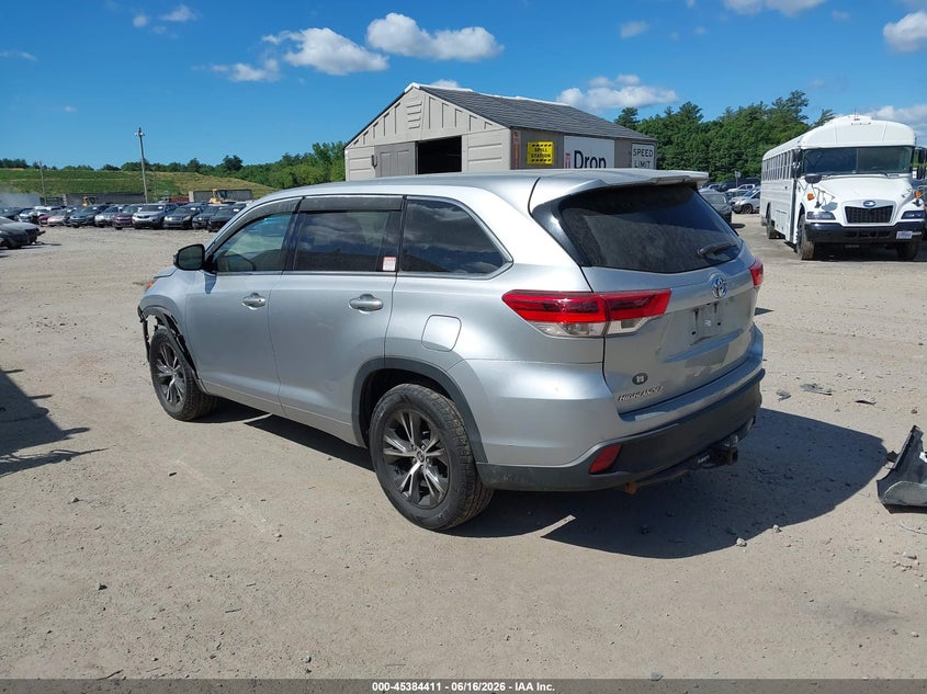 Vin: 5tdzarfh9hs023503, lot: 45882406, toyota highlander le 20173