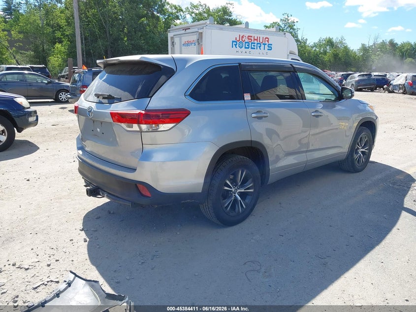 Vin: 5tdzarfh9hs023503, lot: 45882406, toyota highlander le 20174