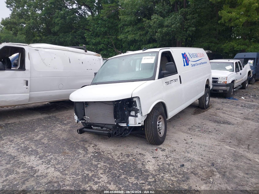 Vin: 1gcwgbf73s1160960, lot: 45882544, chevrolet express cargo rwd 2500 extended wheelbase wt 20252