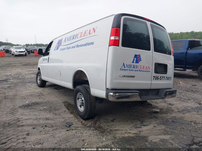 Vin: 1gcwgbf73s1160960, lot: 45882544, chevrolet express cargo rwd 2500 extended wheelbase wt 20253