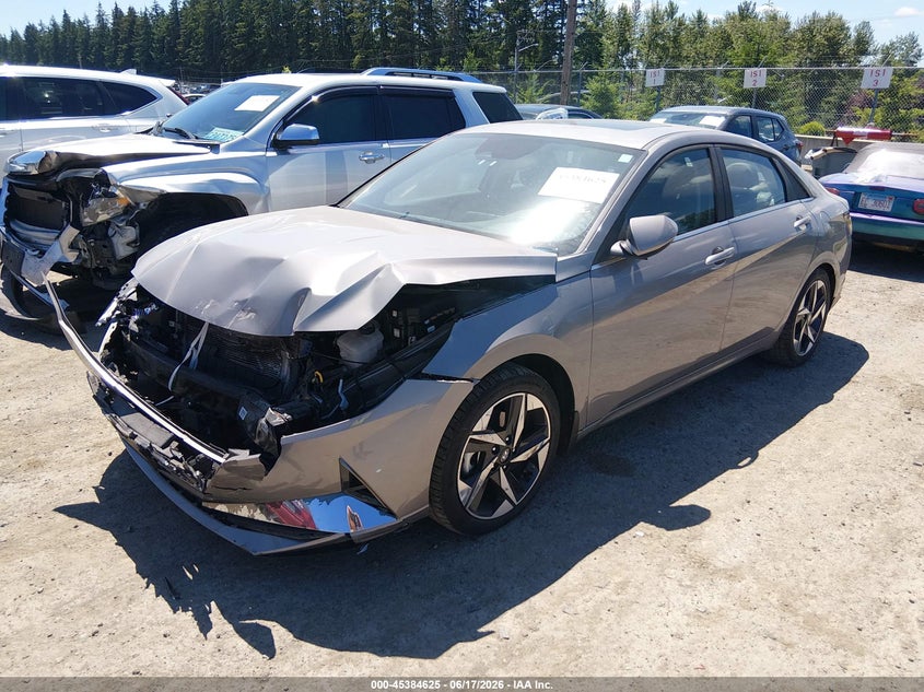 2022 HYUNDAI ELANTRA HYBRID auction photo 2