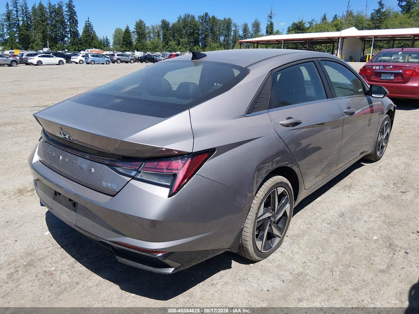 2022 HYUNDAI ELANTRA HYBRID auction photo 4