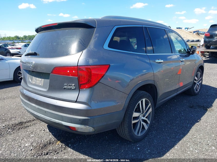 Vin: 5fnyf6h00gb110731, lot: 45882938, honda pilot elite 20164