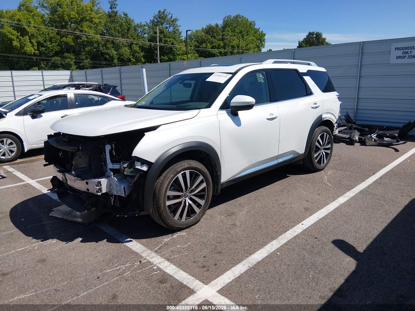 Vin: 5n1dr3dg8sc290839, lot: 45883111, nissan pathfinder platinum fwd 20252