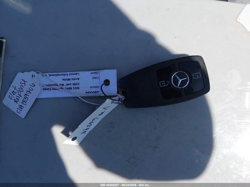 2021 Mercedes-Benz Sprinter 1500 Standard Roof I4 VIN: W1Y70BGY1MT066594 Lot: 45385257