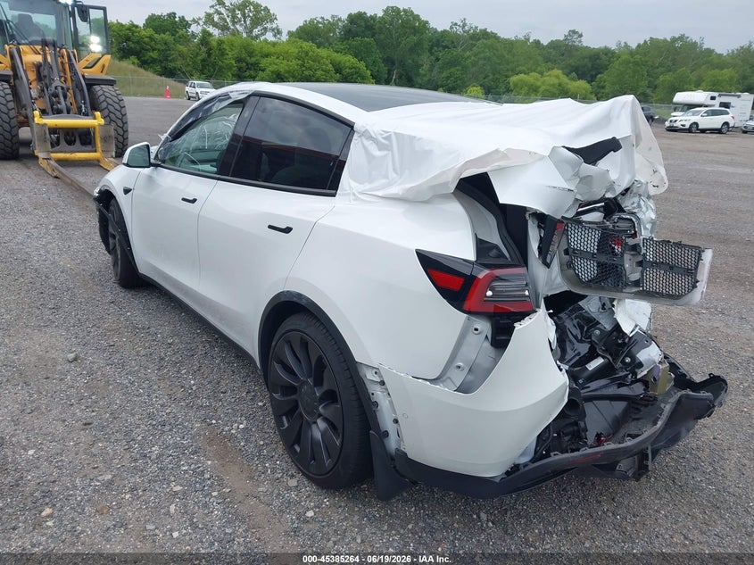 Vin: 5yjygdef5mf178576, lot: 45883259, tesla model y performance dual motor all-wheel drive 20213