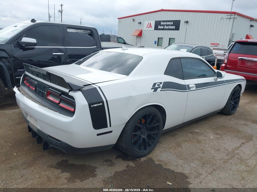 Vin: 2c3cdzbt0gh142968, lot: 45883303, dodge challenger r/t plus 20164