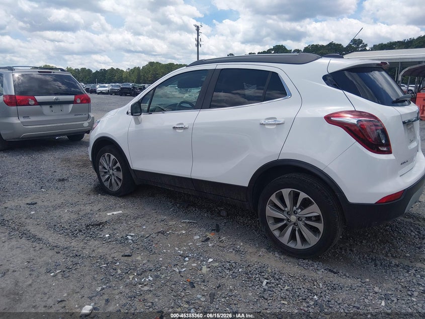 Vin: kl4cjasb1hb241672, lot: 45883355, buick encore preferred 20173