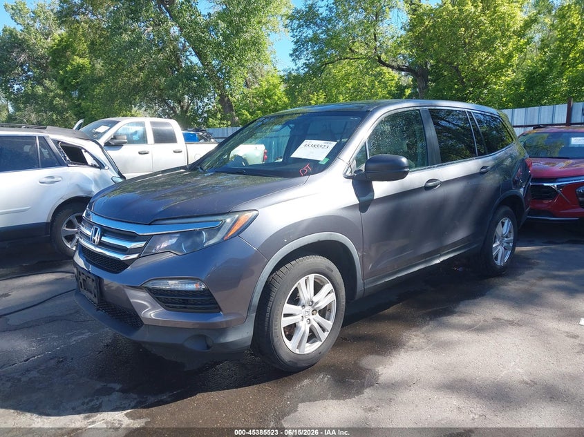 Vin: 5fnyf6h16gb027197, lot: 45883518, honda pilot lx 20162