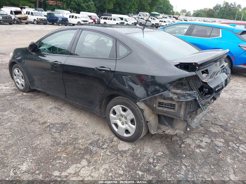 Vin: 1c3cdfaa9gd541034, lot: 45883755, dodge dart se 20163