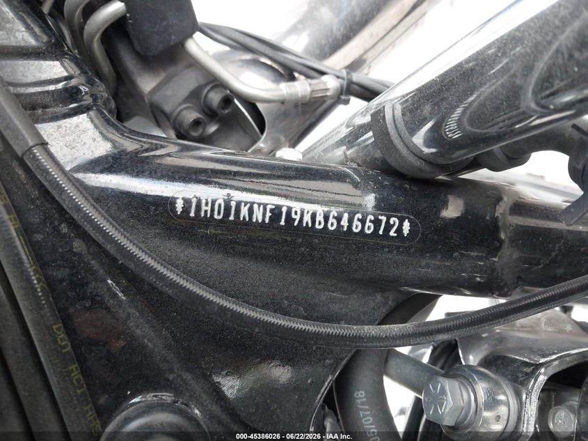 2019 Harley-Davidson Flhtk VIN: 1HD1KNF19KB646672 Lot: 45386026
