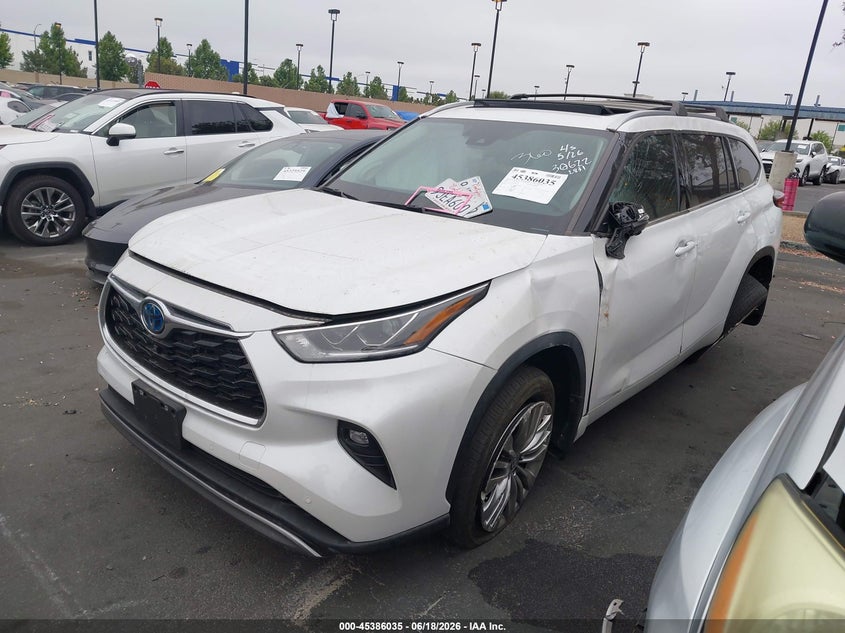 Vin: 5tdfarah9ps022831, lot: 45884030, toyota highlander hybrid platinum 20232