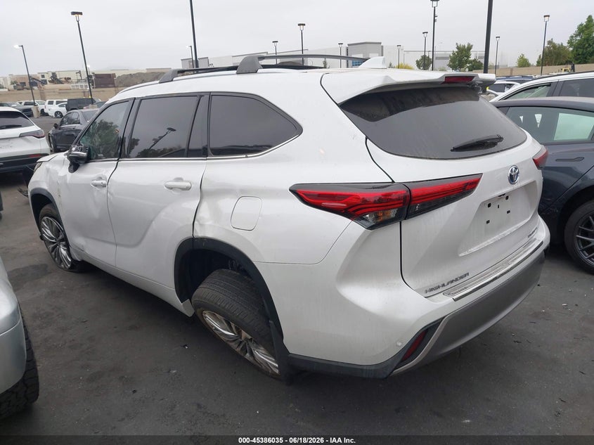 Vin: 5tdfarah9ps022831, lot: 45884030, toyota highlander hybrid platinum 20233