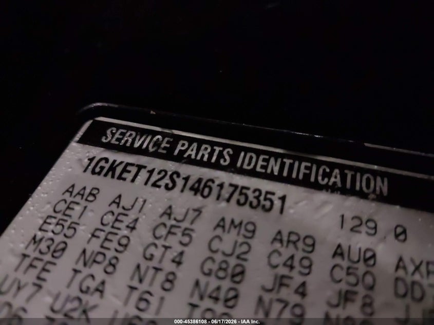 2004 GMC Envoy Xuv Slt VIN: 1GKET12S146175351 Lot: 45386108