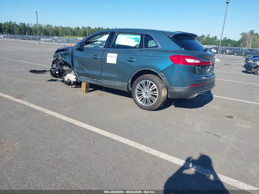 Vin: 2lmtj8lr3gbl69611, lot: 45884199, lincoln mkx reserve 20163