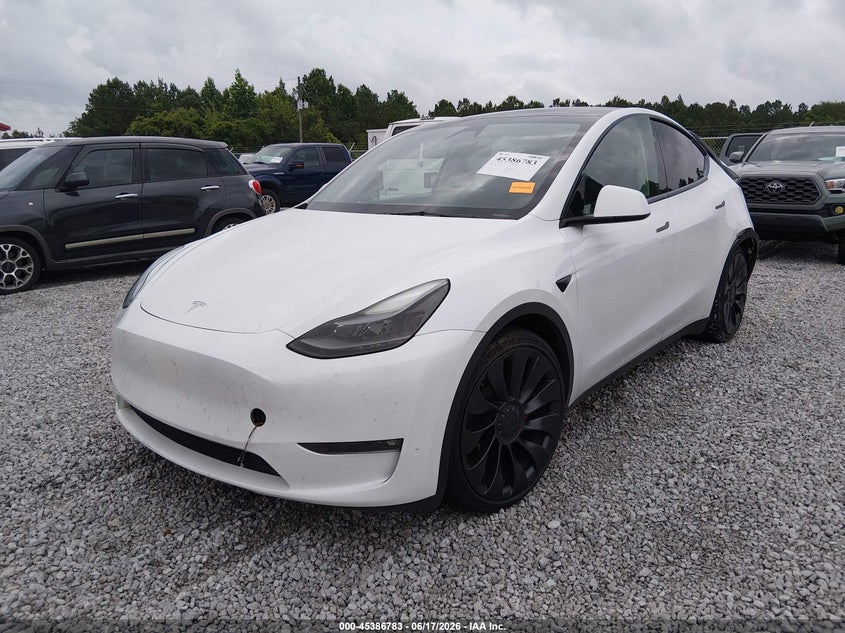 Vin: 7saygdef7rf034389, lot: 45884778, tesla model y performance dual motor all-wheel drive 20242