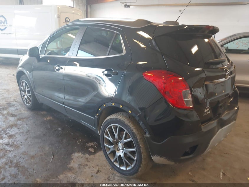 Vin: kl4cj2sm2gb611209, lot: 45885262, buick encore sport touring 20163