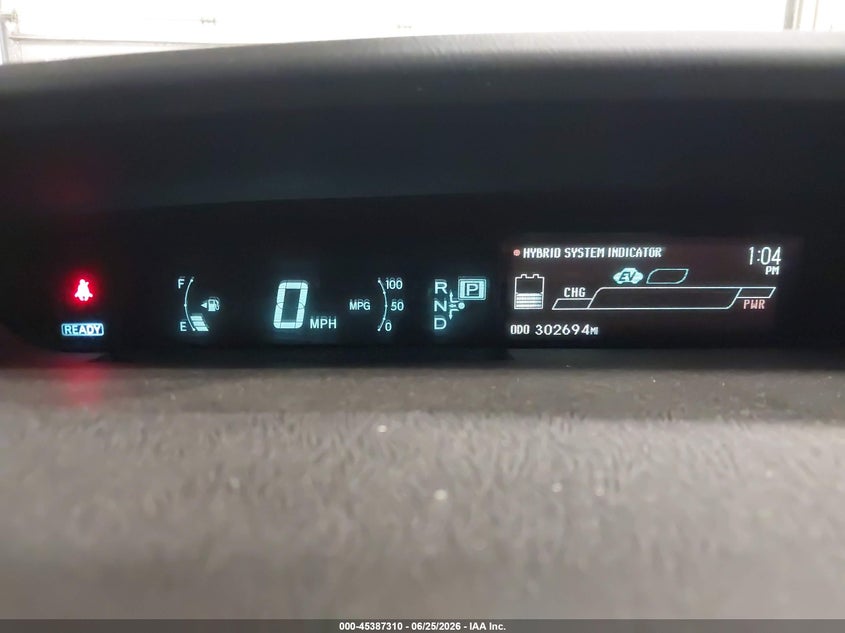 2012 TOYOTA PRIUS auction photo 7