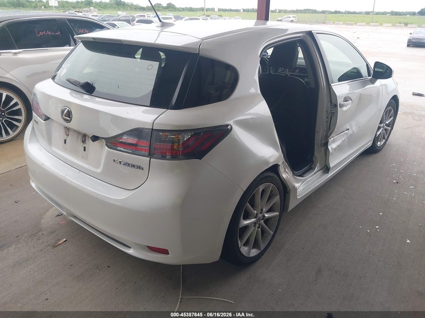 Vin: jthkd5bh4d2144365, lot: 45885640, lexus ct 200h 20134