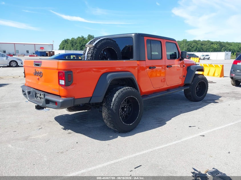 Vin: 1c6hjtag8ll150896, lot: 45885753, jeep gladiator sport s 4x4 20204