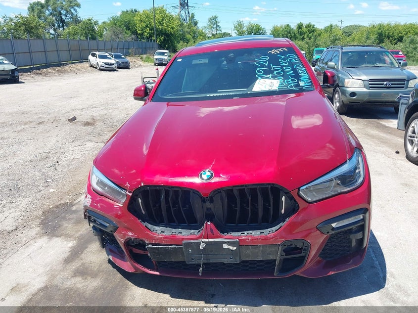 2021 BMW X6 xDrive40I VIN: 5UXCY6C06M9E36343 Lot: 45387877