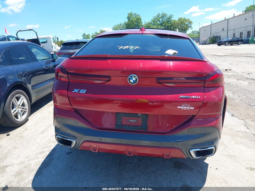 2021 BMW X6 xDrive40I VIN: 5UXCY6C06M9E36343 Lot: 45387877