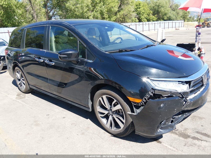Vin: 5fnrl6h85mb001213, lot: 45885890, honda odyssey touring 20211