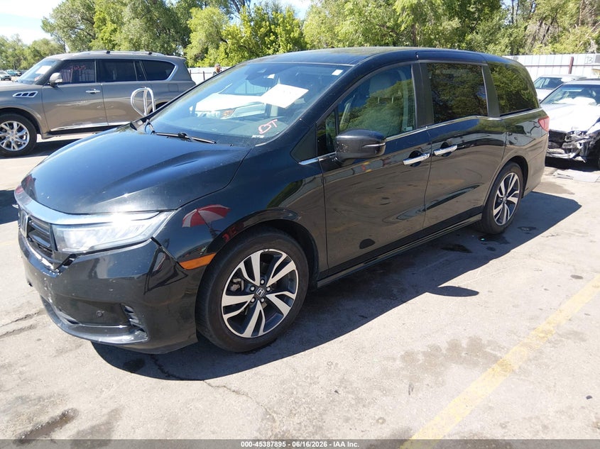 Vin: 5fnrl6h85mb001213, lot: 45885890, honda odyssey touring 20212