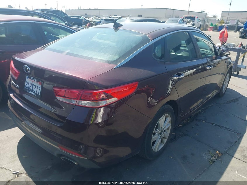 VIN 5XXGT4L30JG192524 2018 KIA OPTIMA LX