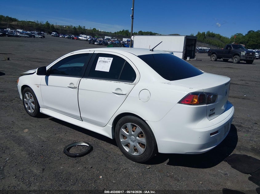 Vin: ja32u2fuxdu020563, lot: 45886012, mitsubishi lancer es 20133