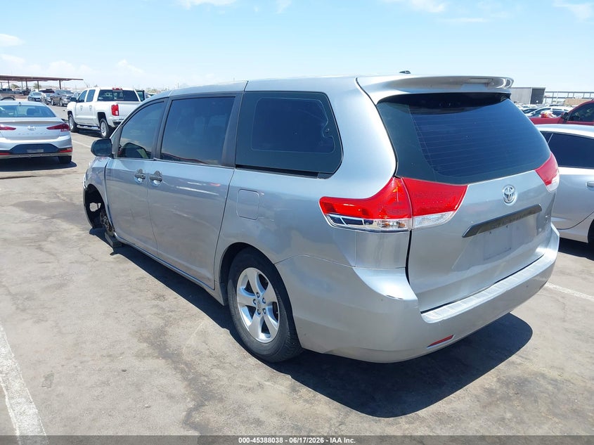 2012 TOYOTA SIENNA VAN 3.5L V-6 DOHC, VVT, 266HP