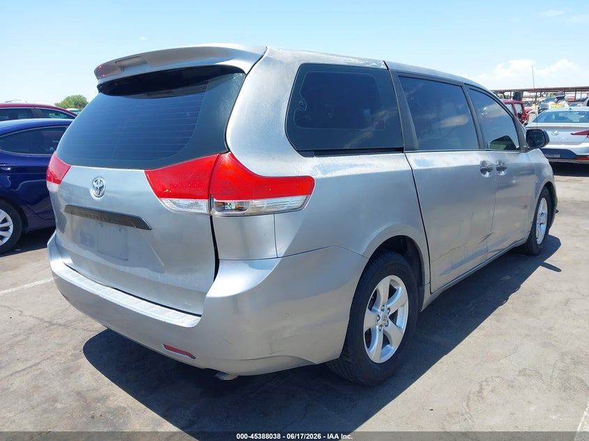 2012 TOYOTA SIENNA VAN 3.5L V-6 DOHC, VVT, 266HP