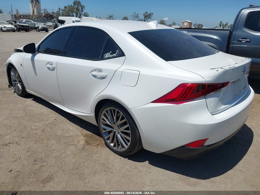 Vin: jthba1d27h5058725, lot: 45886087, lexus is 200t 20173