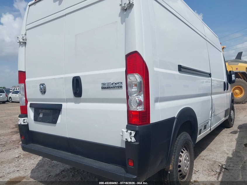 Vin: 3c6lrvdg2se509113, lot: 45886487, ram promaster 2500 tradesman high roof 159 wb w/pass seat 20254