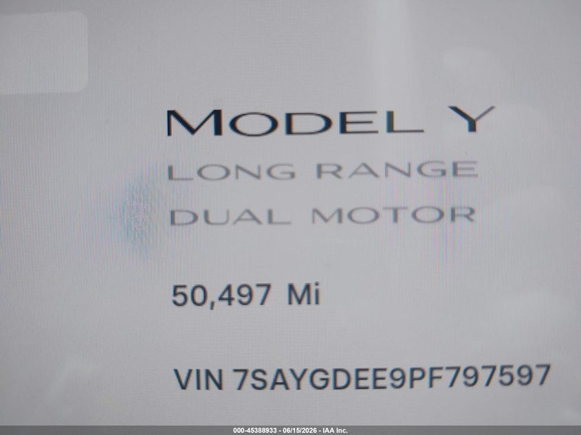 2023 TESLA MODEL Y auction photo 7