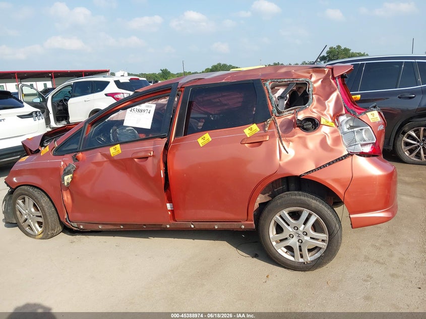 HONDA FIT 2007 VIN JHMGD38607S017892