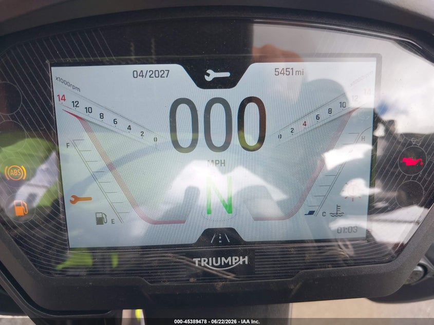 2020 TRIUMPH MOTORCYCLE STREET TRIPLE auction photo 7