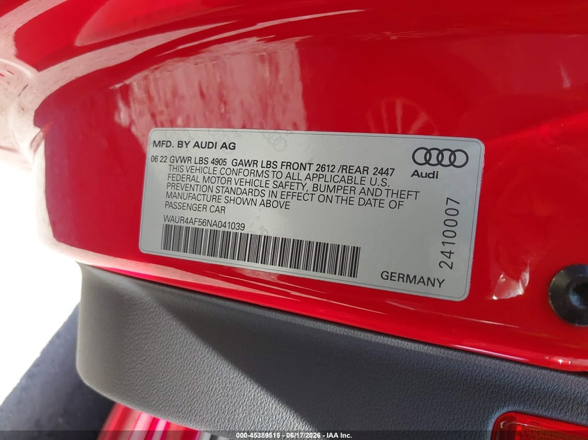 2022 AUDI S5 PRESTIGE TFSI QUATTRO TIPTRONIC — Фото 9