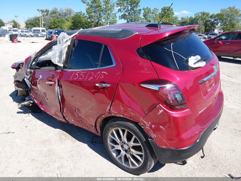 Vin: kl4cj1sb2hb008853, lot: 45887557, buick encore sport touring 20173