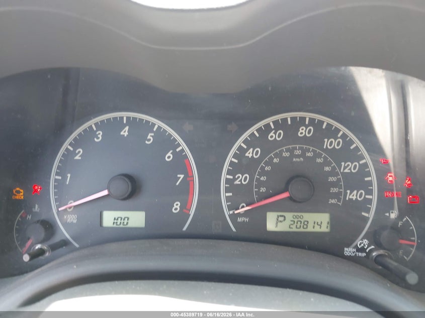 2009 TOYOTA COROLLA SEDAN 1.8L I-4 DOHC, VVT, 132HP